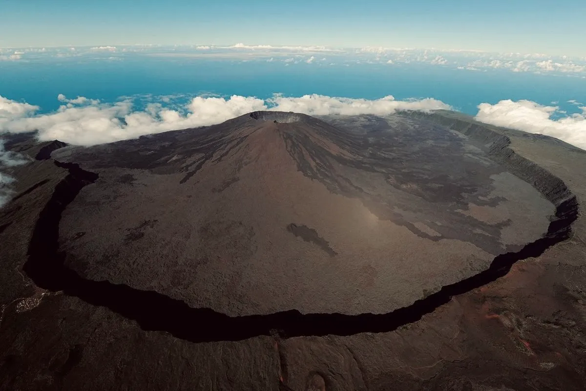 Paysage lunaire du volcan du Piton de la Fournaise